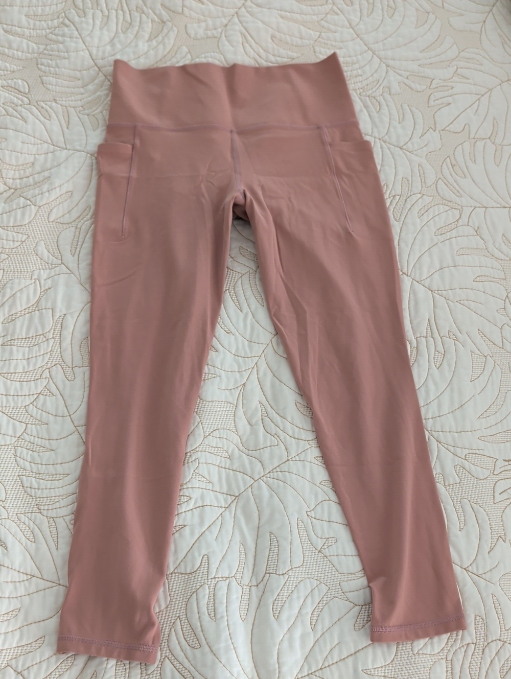 Athleta High-Rise Pocket 7/8 Leggings in Dusty Pink